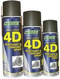น้ำมันหล่อลืนเอนกประสงค์ น้ำมันกัดสนิม น้ำมันครอบจักรวาล HARDEX 4D